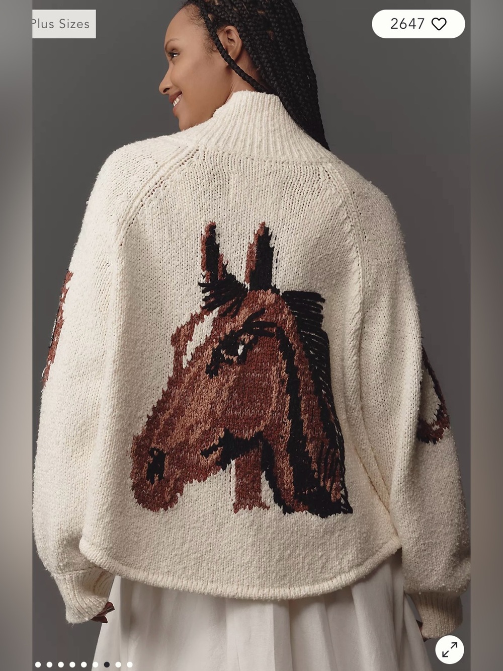 Anthropologie Pilcro Western Horse Cardigan Sweater